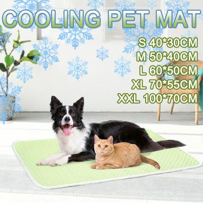 Cooling Pet Bed Mat Summer Puppy Fast Sleeping Ice Silk Pad Mattress Dog Cat Pad
