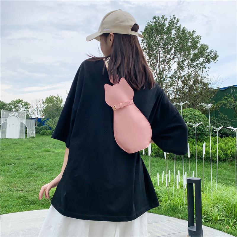 Funny Cat Fashion 2025 New Korean Version Street Shot Kitten Bag Fashion Personality Shoulder Messenger Bag