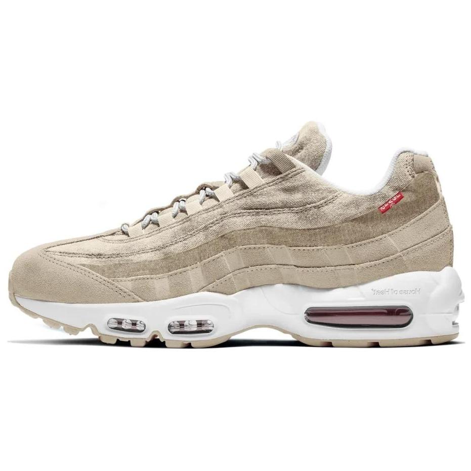 

Nike Кроссовки унисекс Air Max 95 OG Light Orewood Brown кремовые Gym-Red белые HM4743-100 40.5
