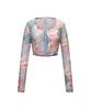 Lupeulupeu Mesh Cover-Up Cardigan [Bohemian Patchwork Sky Blue]