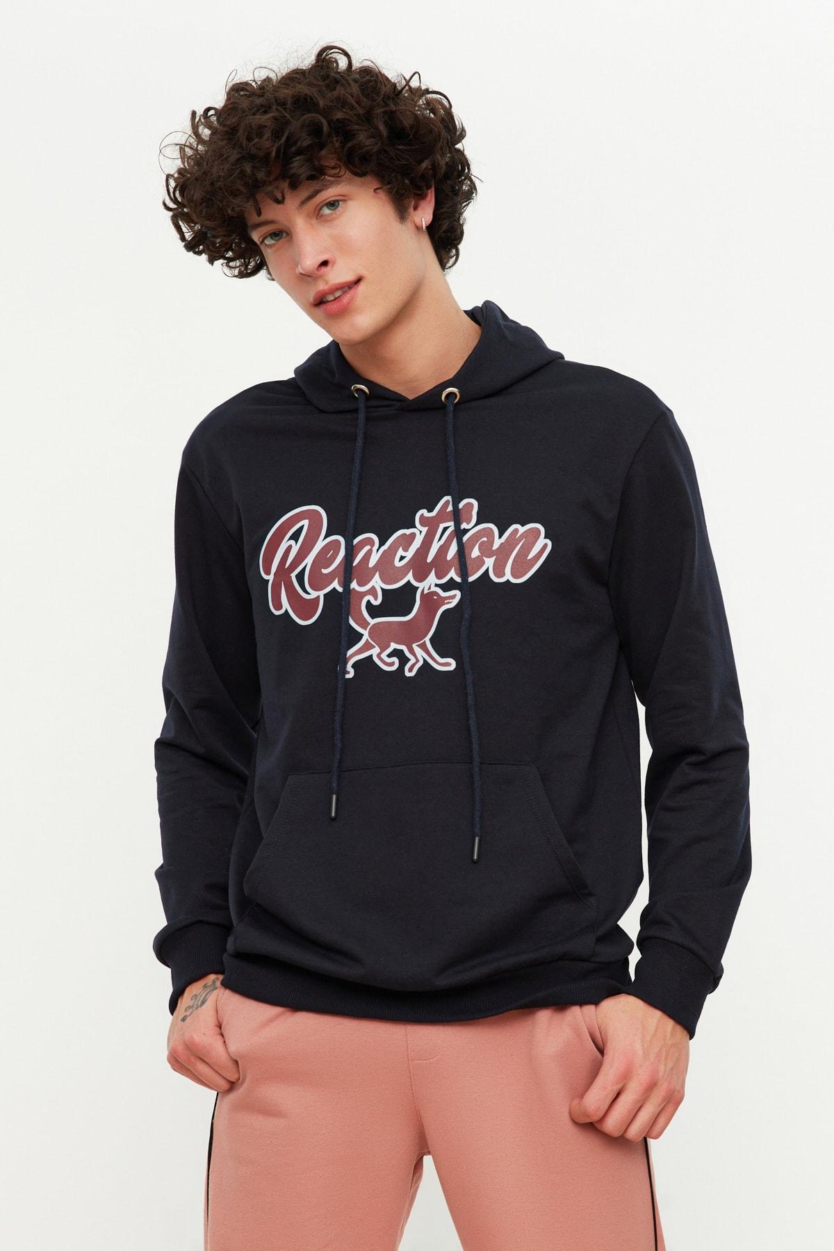 

Темно-синяя мужская толстовка с капюшоном Regular Fit TMNAW22SW0153..