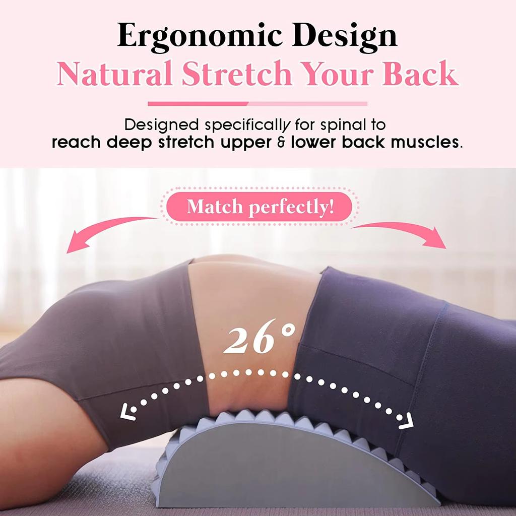 1Pc Back Stretcher Pillow Neck Lumbar Support Massager For Neck Waist Back Herniated Disc Pain Relief Massage Relaxation Tools