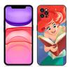 The Little M-Mermaid Phone Case For Apple iPhone 12 13 Mini 11 14 15 Pro Max 7 8 Plus X XR XS SE 2020 2022 Black Silicone Case