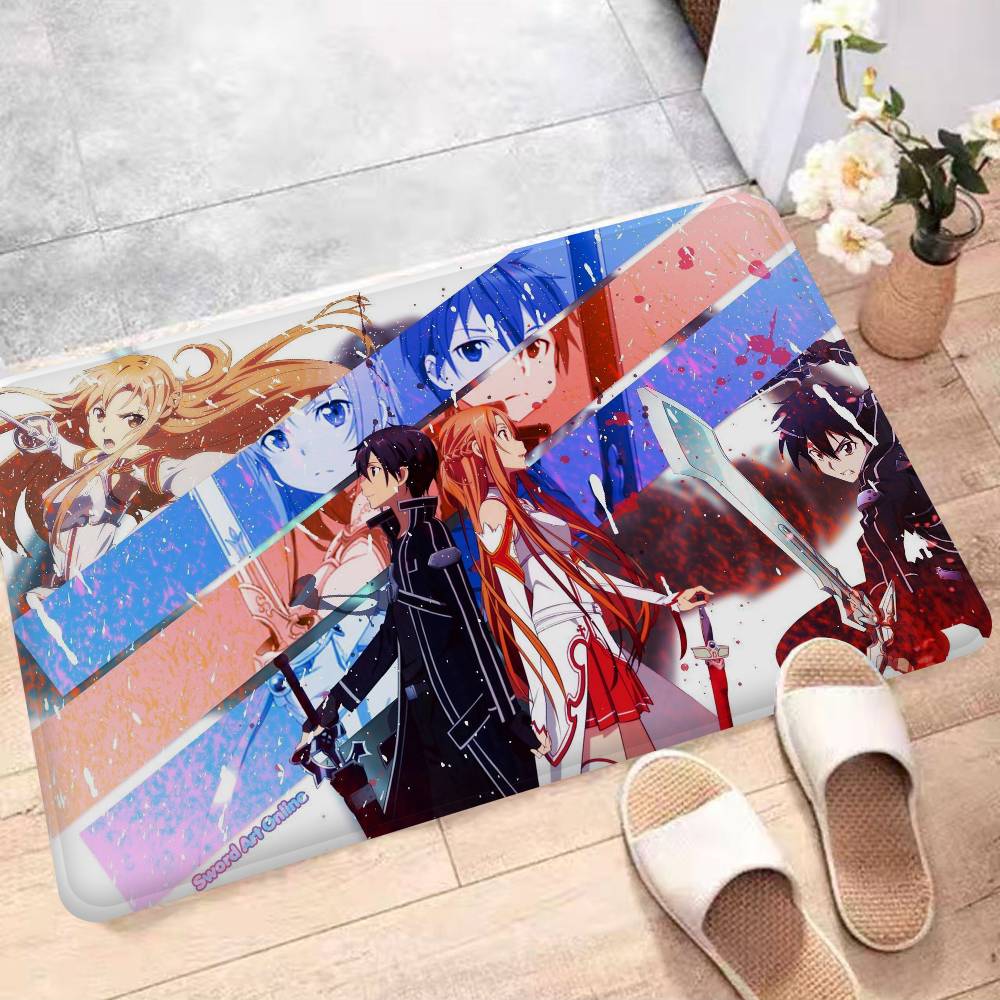 Adventure Anime Sword Art Online Bathroom Mat Kids Room Bedroom Decoration Balcony Anti-Slip Doormat Living Room Welcome Rug