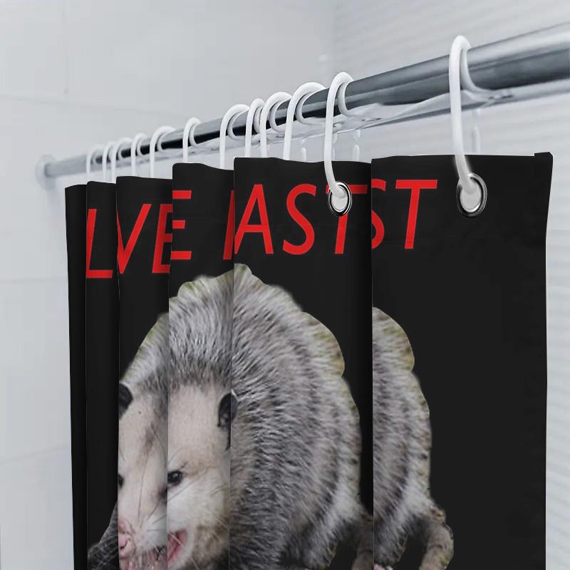 Funny Possum Shower Curtain Forest Animal Bath Decor Woodland Wildlife Nature Pattern Bathroom Set Waterproof Home Decor Gift