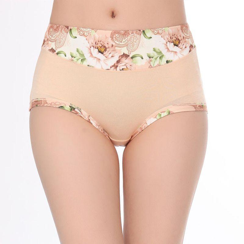 Women Sexy Underwear Modal Panties Floral Underpant Elegant Boyshort Briefs For Comfort