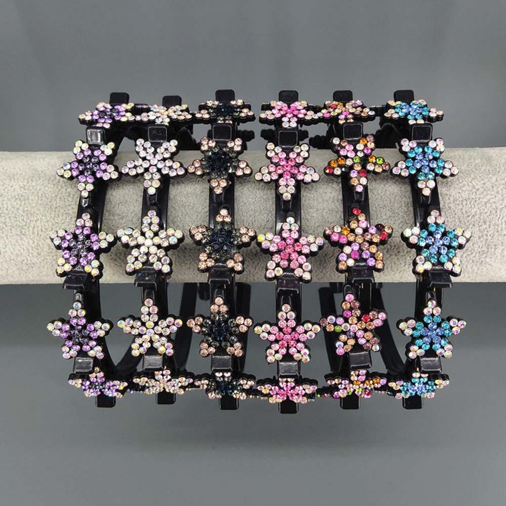 Sweet Women Pearl Hair Hoop Snowflake Star Hairband Fashion Hair Bands with Clips  Daily