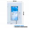 Ventana de PVC Blanca 40x60 Izquierda 400x600 mm Oscilobatiente, Doble Acristalamiento