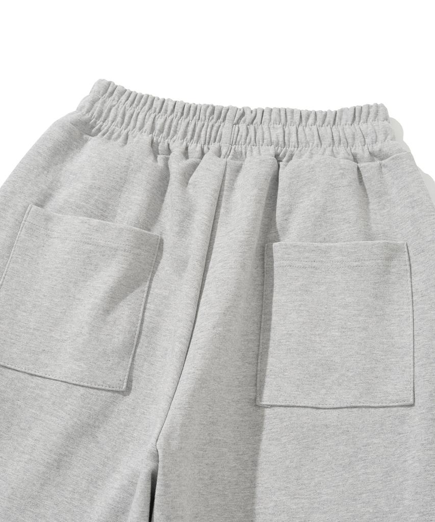 KNITTED Bermuda Training Half Pants Melange Grey