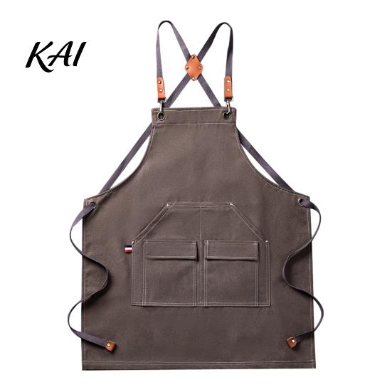 Breathable Artist Apron Waterproof Kitchen with Pockets, Chef Cooking for Men Women, Stain Resistant Cross Back Work Barista, Gardening, Painting