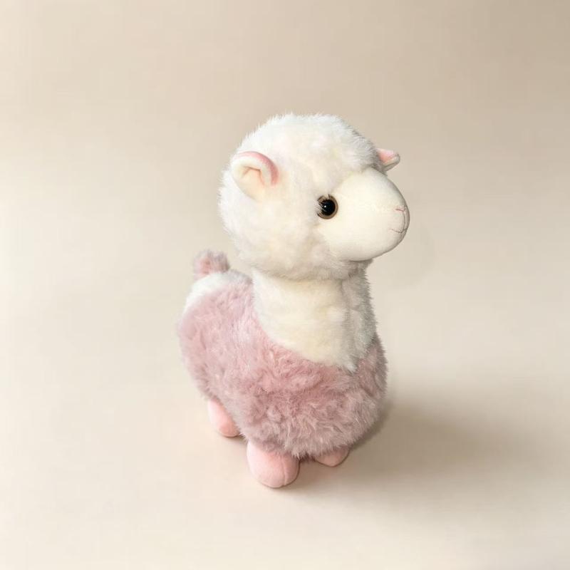 1Pcs Cute Alpaca Plush Toy Soft Fluffy Stuffed Sheep Doll Lovely Cartoon Ornament for Baby Soothing Companion Gift