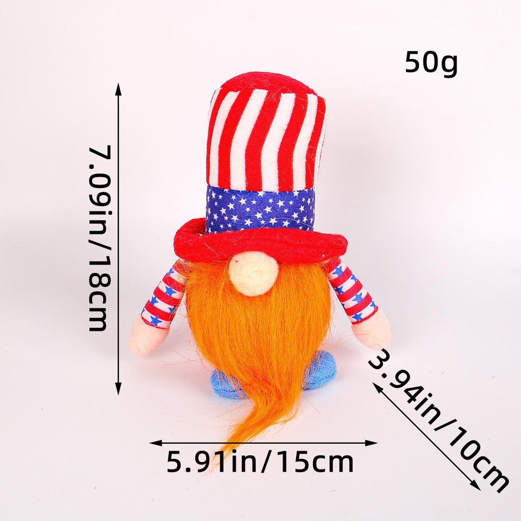 Independence Day Doll Set Collection Holiday Faceless Elderly Decorations Glow Gnome Doll Goblin Ornaments