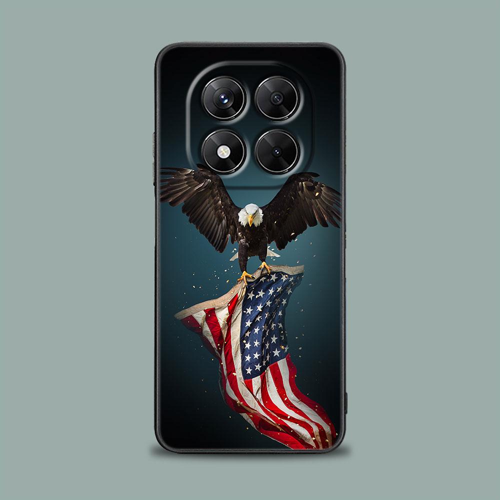 American USA Flag Five-pointed Star Phone Case for Xiaomi Redmi 14C 12C 10C 13C 4G Redmi Note 14 13 12 11 10 Pro Plus 12S Cover