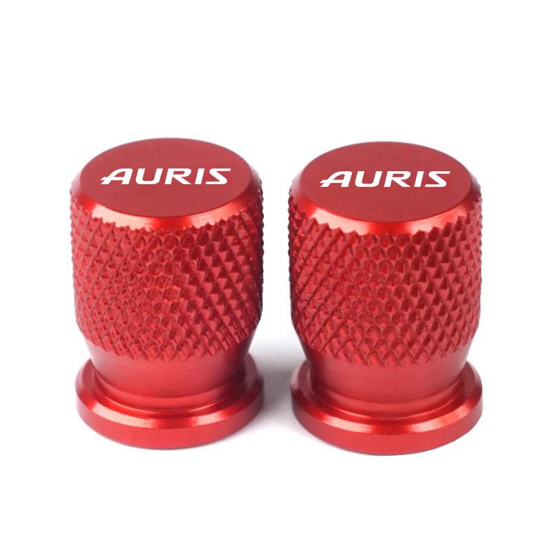 Aluminum Alloy Car Tire Valve Stem Caps Dust Covers Logo Badge for Toyota Auris Accessories