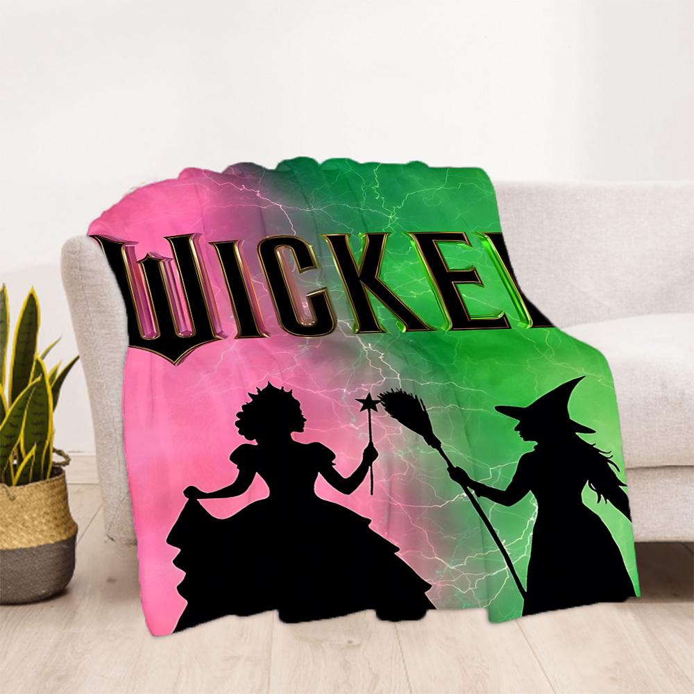 1pc Wicked Outdoor Blanket Lightweight Flannel, Soft & Warm, All-Season Use for Sofa, Outdoor, Camping, Living Room, Office115