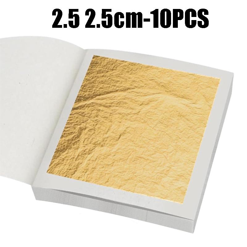 

24K Gold Leaf Foil Sheets 3 Sizes for Craft Nail Art Resin Silicone Mold Jewelry Making Filling Decorate Crafts