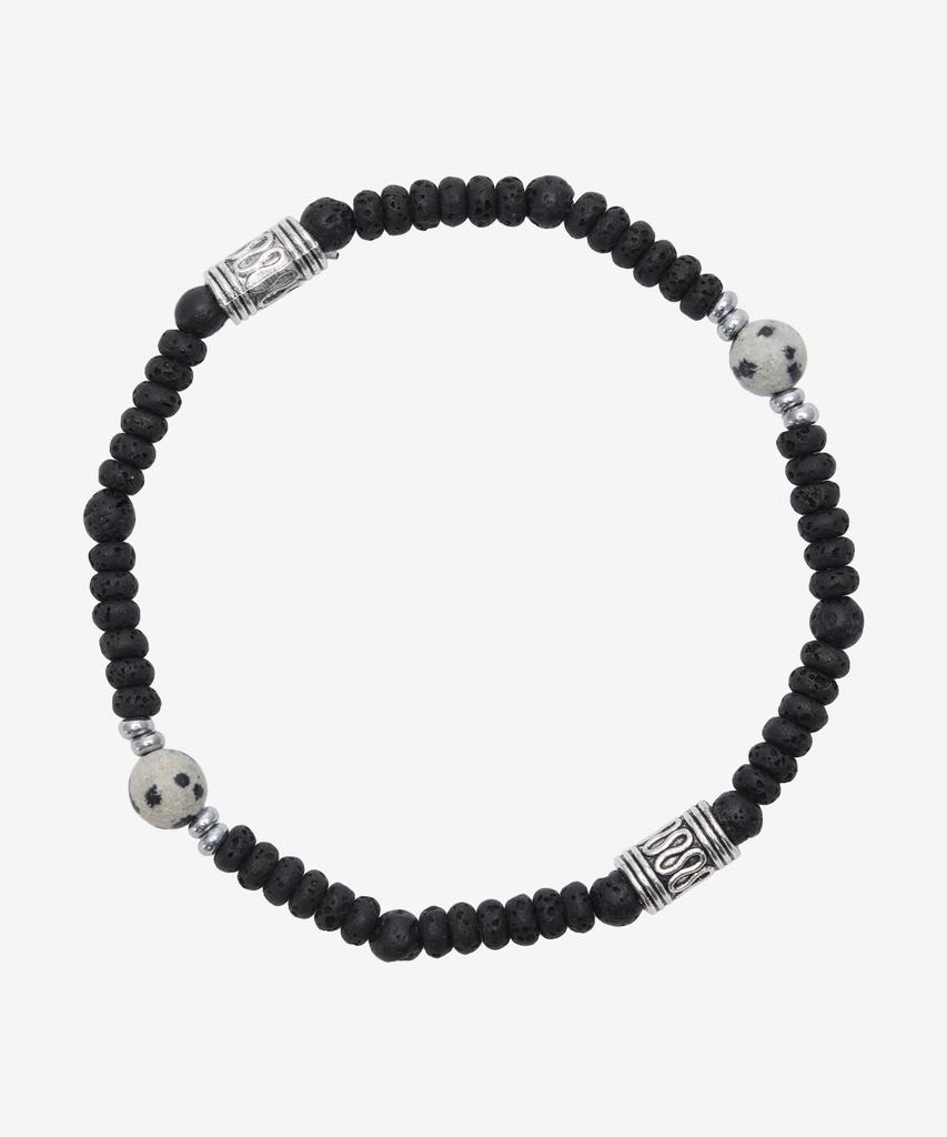 Peanut Loop Basalt Jasper Bracelet Black