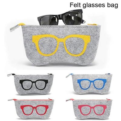 Unisex Cosmetic Bag Portable Wool Felt Cloth Glasses Bag Eyeglasses Cases Sunglass Pen  Unisex Storage Bags