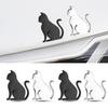 Car Emblem, Pack of 2, 3D Metal, Waterproof, Cat Shape, Parts, Decoration, Removal, Car