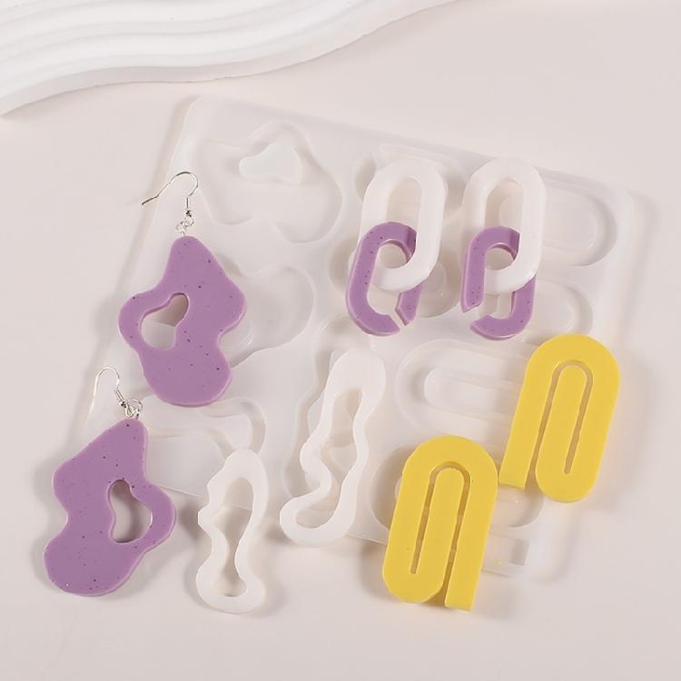 Multiple Styles Earring Combination Keychain Silicone Mold Epoxy Resin DIY Craft