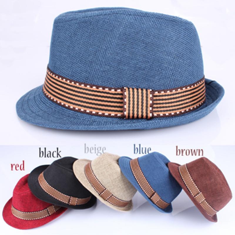Autumn Boys Girls Children Solid Sun Hats Caps Toddler British Jazz Style Fedoras Headwear