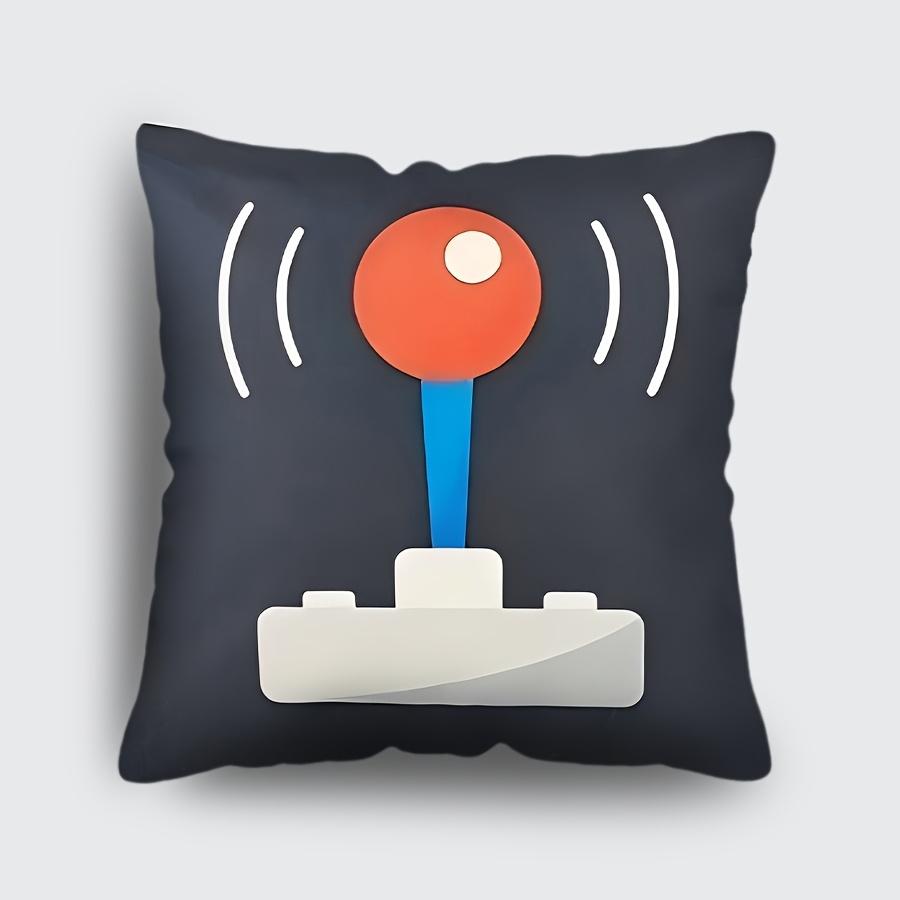 Pc Vivid Game Controller Throw Pillowcase Colorful Game Pattern Cushion Cover for Dorm Game Room Home Decor