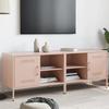 VidaXL Meubles TV 2 pcs rose 68x39x50,5 cm acier, support TV, buffet TV, meuble multimédia, banc TV, armoire hifi 842997