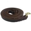 Genuine Cowhide Leather Dog Leash for Golden Retrievers & German Shepherds - Durable Walking Rope