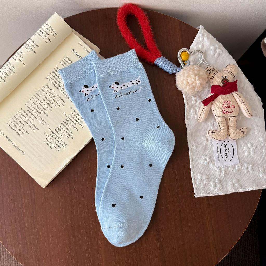 Cartoon Collegiate Style Cute Socks Girls Season Socks Cotton Puppy Cute Pet