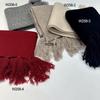 G·TENNA NX-W258 Unisex Solid Wool Scarf with Tassels