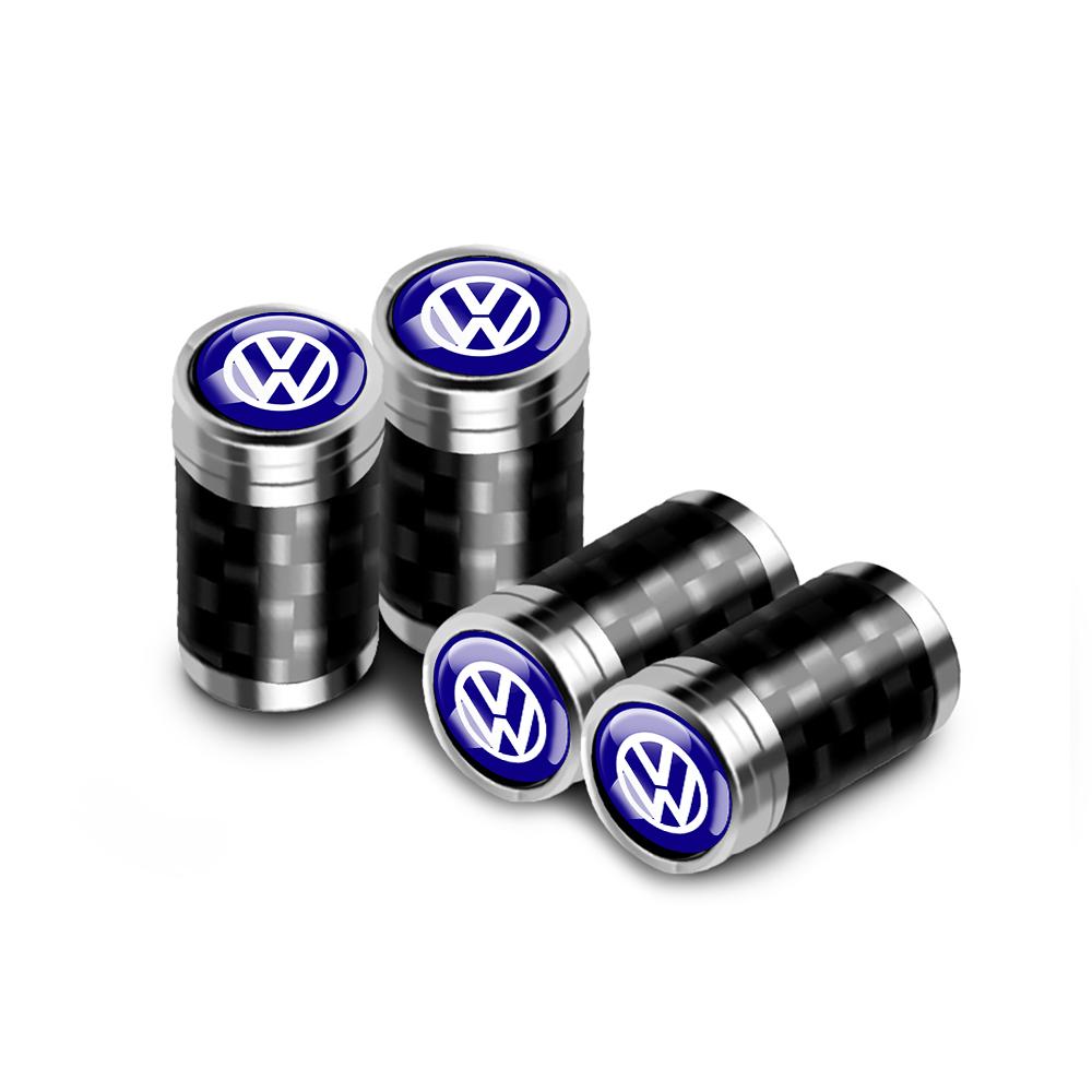 MPSGW1 Car Accessories Carbon Fiber Wheel Tire Valve Caps Stem Case for Volkswagen Golf Tiguan Jetta GTI Bora VW R Polo Passat Rline