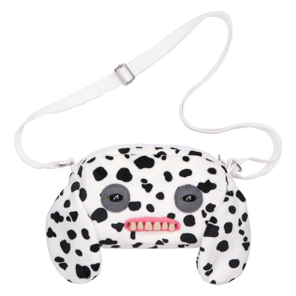 Ugly Cute Tooth Monster Plush Crossbody Bag With Chain Strap Funny Cartoon Animal Shoulder Purse For Girls