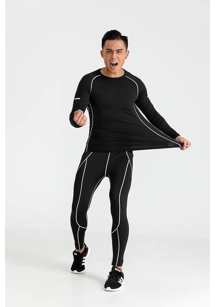 Men's & Kids' Quick-Dry Long Sleeve Sportswear Set for Spring & Autumn - Basketball & Football Fitness Base Layer