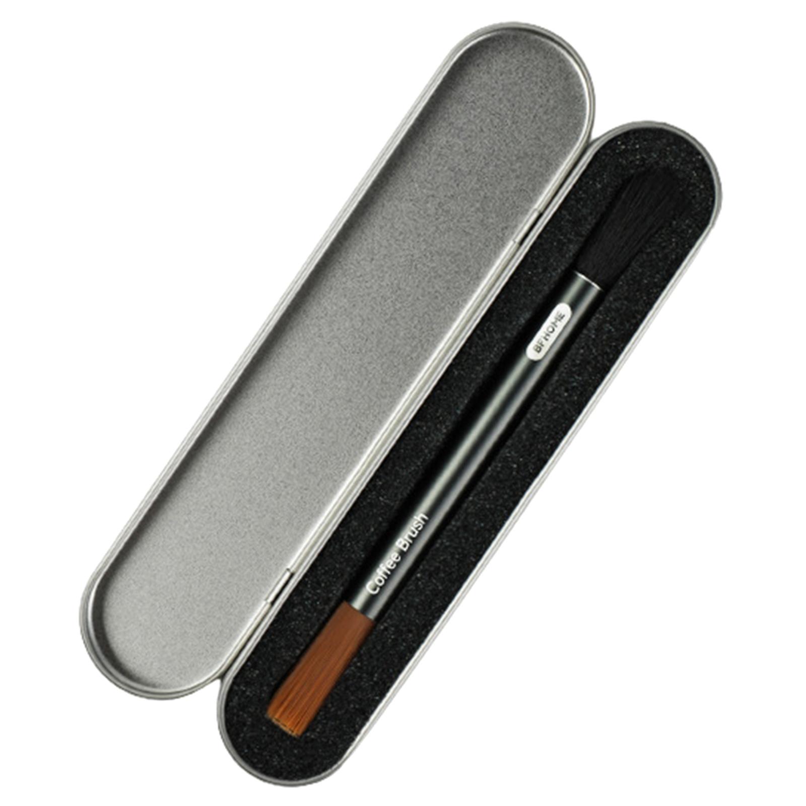 Aluminum Handle Coffee Brush Bar Groove Cleaning Brush Dusting Espresso Long Handle Brush for Bean Grain Coffee 1