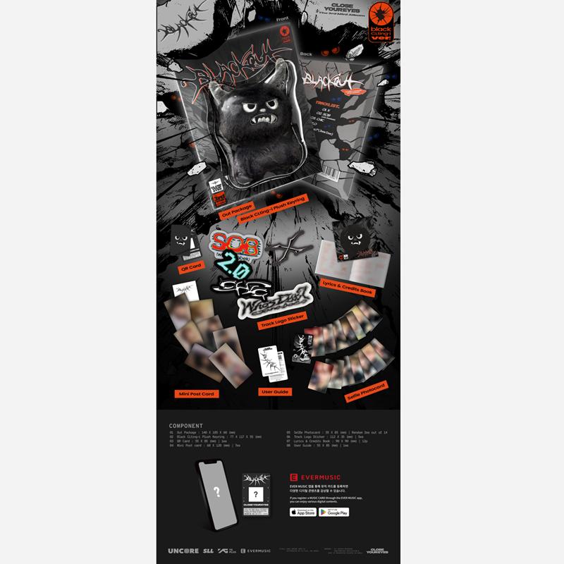 [Precomandă] CLOSE YOUR EYES Al treilea mini-album [blackout](negru CLting-i ver.)