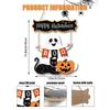 New Happy Halloween Door Hanging Pendant Wooden DIY Door Wreaths Pumpkin Courtyard Ornament Home Decoration