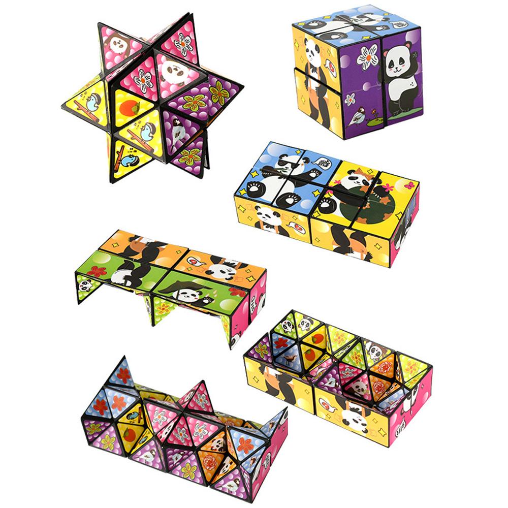 Panda Puzzle Three-Dimensional Small Toy Geometric Folding Shape Shifting Box  Children's