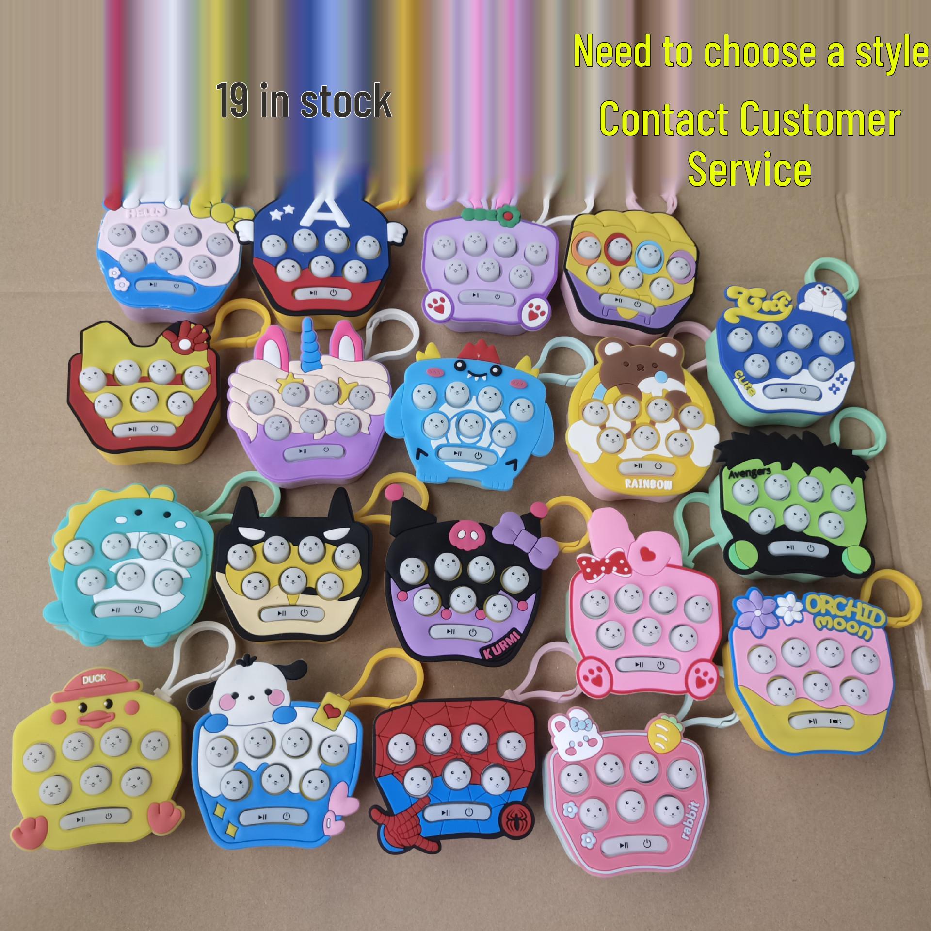 Mini Whack-a-Mole Stress Relief Push Pop Keychain Game for Kids 11