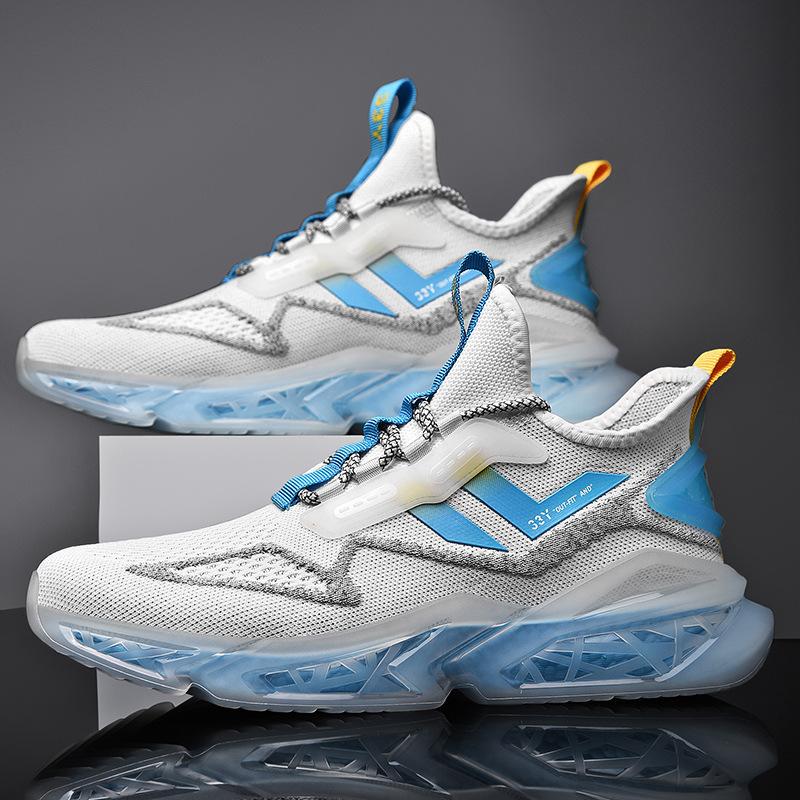 Кроссовки Ji мужские сетчатые на шнуровке с круглым носком — фото 3