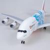 Bedroom Decor 1/160 Scale Airplane Model 380 A380 UAE EXPO Ver Airline Aircraft with Light & Wheel Landing Gears Plastic Resin