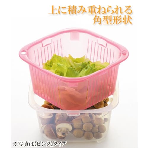 Microwave-safe Square Bowl & Colander, Green, Made In Japan, 34796