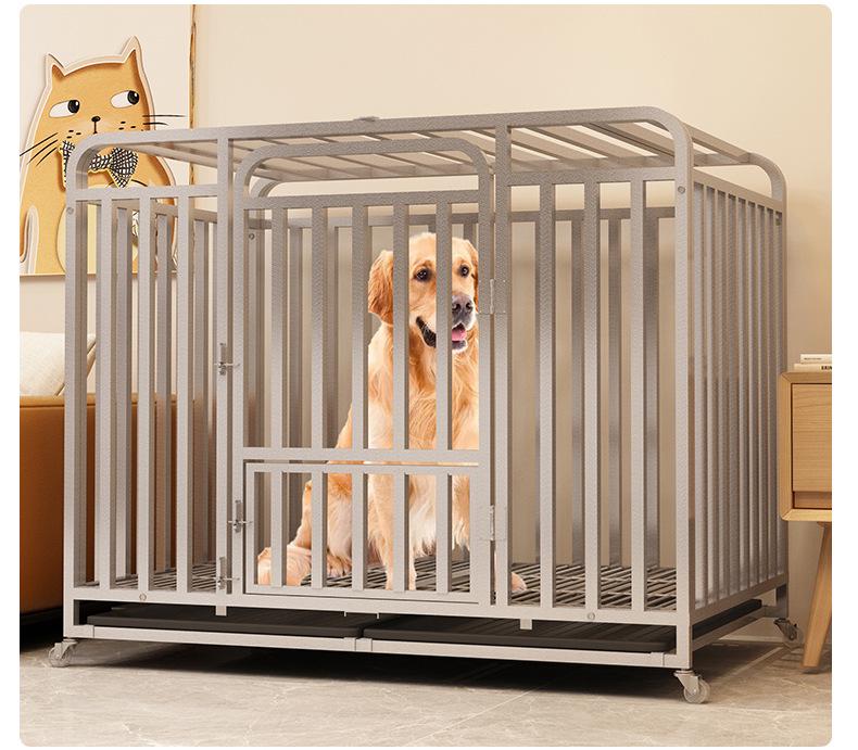 Indoor Dog Cage with Toilet Separation for Small to Large Breeds, Ideal for Golden Retrievers and Labradors