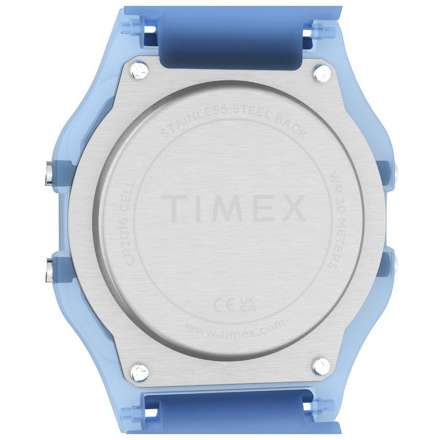 TIMEX T80 Quartz Unisex Watch 30M Waterproof Acrylic Blue Dial TW2Y34200