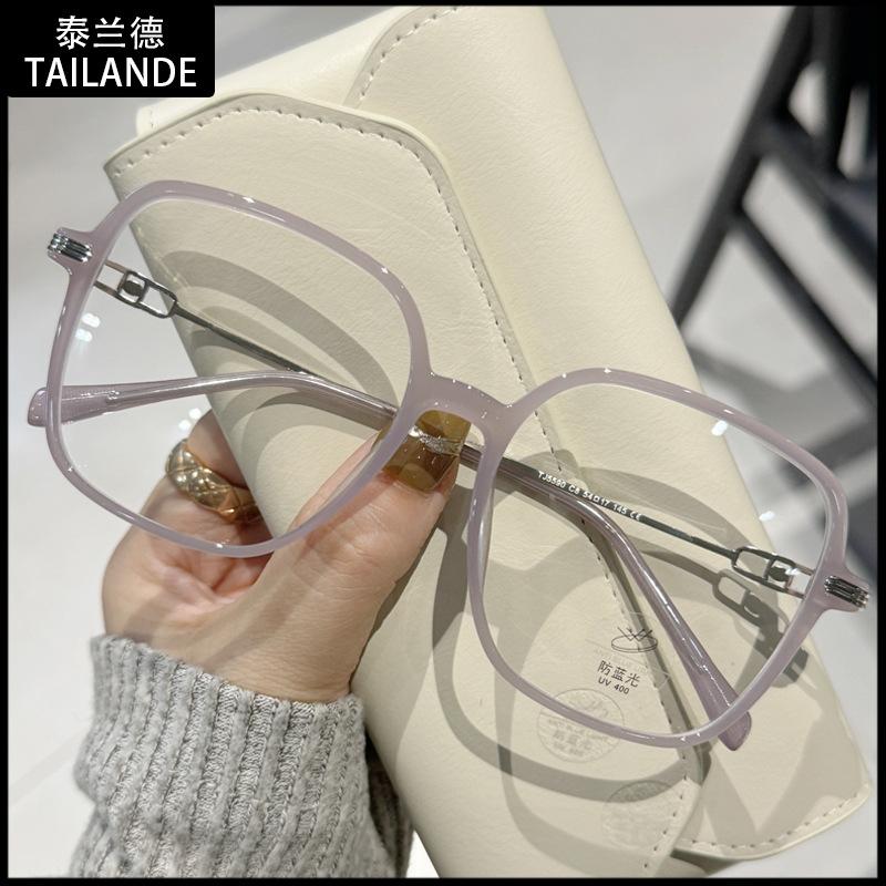 5590 Large Frame Custom Versatile Myopia Glasses Frame Men And Women Mixed Batch Versatile Advanced Green Wood Olive Flat Mirror