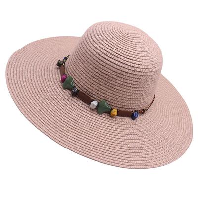 Summer New Women's Sun Hat Outdoor Sun Hat Grass Hat Beach Sun Hat Dome Hat