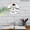 2D Flat 1pc, 8x8 in, "Welcome To The Graduation Party" Aluminum Metal Sign - Wall-mounted, Suitable for Terrace, Porch, Garage, Home, Cafe, Door