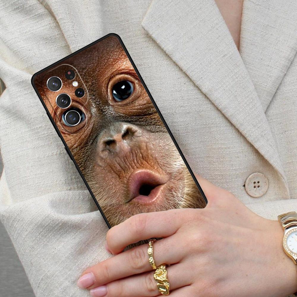 Orangutan Monkey Primates Animal Cell Phone Case for Samsung Galaxy S26 Ultra S25 S24 S23 S22 S21 S20 Note10 Cover