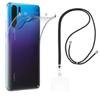 Case and Neck Strap for Huawei P30 PRO - Transparent Soft TPU Adjustable Black Cord Phonillico®