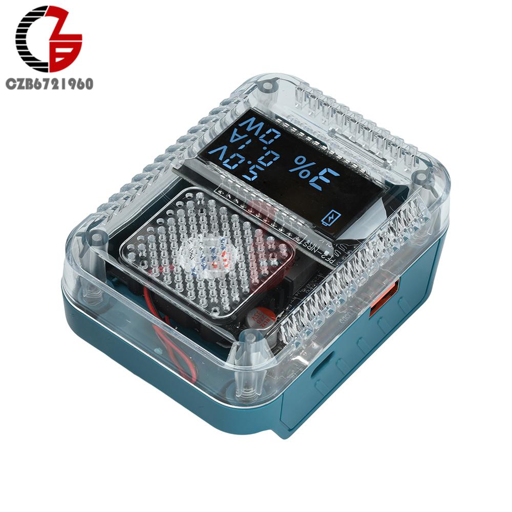 

PD 3.1 140W Digital Display Battery Adapter Converter USB Type-C Power Bank 28V For Makita Lithium Battery Charging