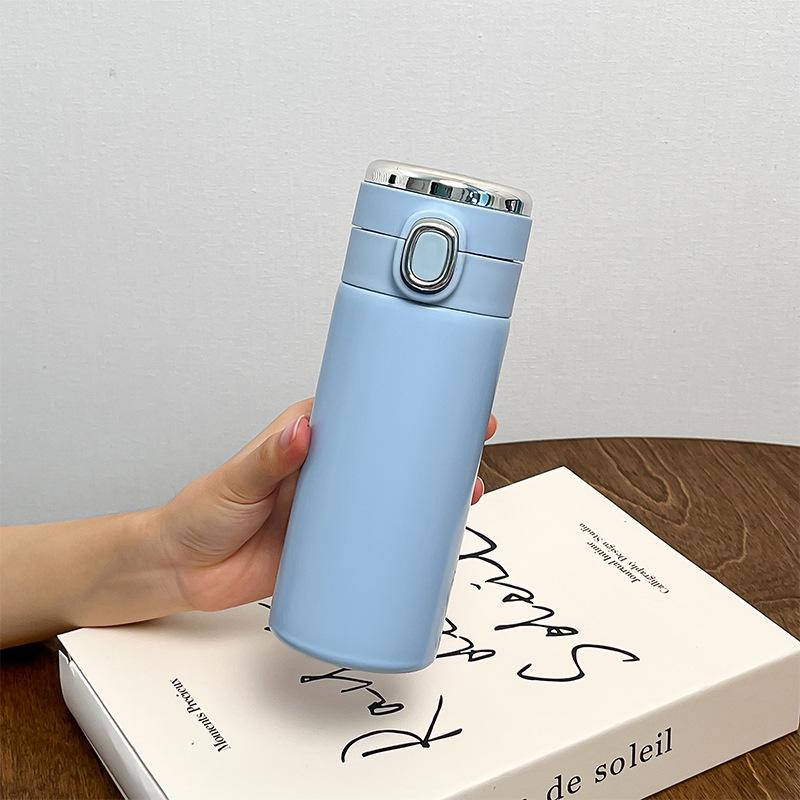 Smart Insulated 304 Stainless Steel Double-layer Vacuum Cup with Pop-up Lid and Custom Logo Option